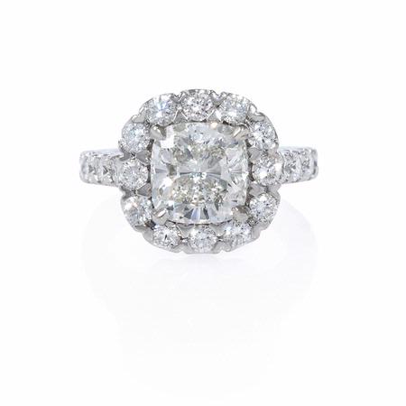 .89ct Diamond Platinum Halo Engagement Ring Setting