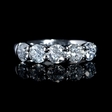 1.41ct Diamond Platinum Five Stone Wedding Band Ring