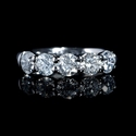 Diamond Platinum Five Stone Wedding Band Ring