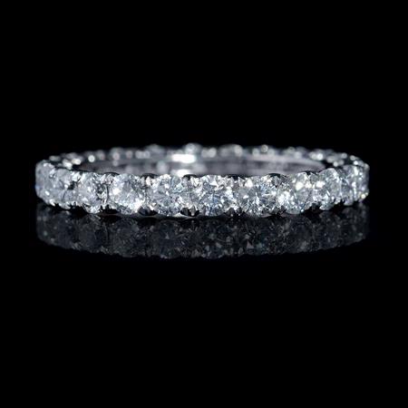1.69ct Diamond Round Brilliant Cut Platinum Eternity Wedding Band Ring