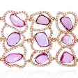6.36ct Diamond and Sapphire 18k Rose Gold Bracelet