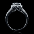 1.72ct Diamond 18k White Gold Round Brilliant Cluster Halo Ring