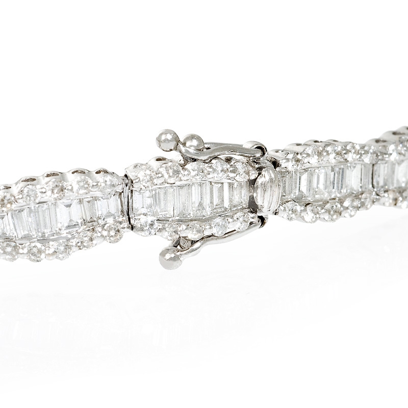 Diamond 18k White Gold Bracelet (#5624)