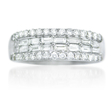 .99ct Diamond 18k White Gold Wedding Band Ring