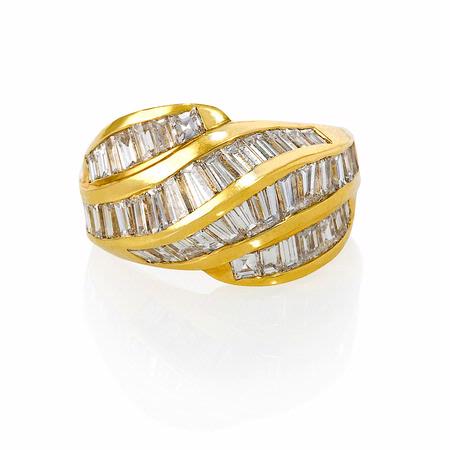 3.60ct Diamond 18k Yellow Gold Ring