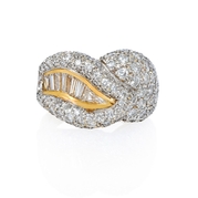 Diamond 18k Two Tone Gold Ring