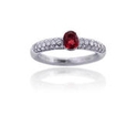 Leo Pizzo Diamond & Ruby 18k White Gold Ring