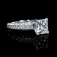 .76ct Diamond Antique Style 18k White Gold Engagement Ring Setting
