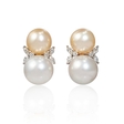 .74ct Diamond and South Sea Pearl 18k White Gold Earrings