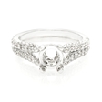 1.22ct Diamond 18k White Gold Split Shank Engagement Ring Setting