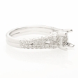 1.22ct Diamond 18k White Gold Split Shank Engagement Ring Setting