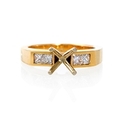 Diamond 18k Yellow Gold Engagement Ring Setting