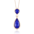 .77ct Doves Diamond and Lapis Lazuli 18k Rose Gold Pendant