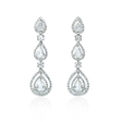 3.23ct Diamond 18k White Gold Dangle Earrings