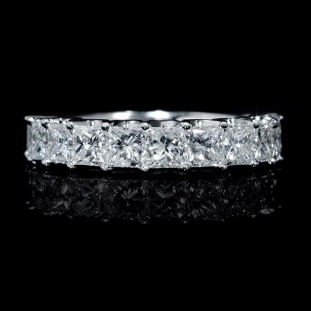 2.52ct Diamond 18k White Gold Wedding Band Ring