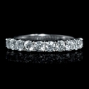 Diamond .82 Carat 18k White Gold U Prong Wedding Band Ring