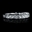 1.12ct Diamond Round Brilliant Cut 18k White Gold Wedding Band Ring