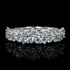 Diamond 18k White Gold Cluster Wedding Band Ring