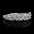 1.00ct Diamond 18k White Gold Cluster Wedding Band Ring