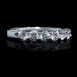 1.07ct Diamond 18k White Gold Seven Stone Wedding Band Ring