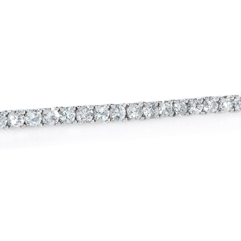Diamond 14k White Gold Tennis Bracelet (#5944)