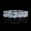 Diamond EGL Certified 18k White Gold Eternity Wedding Band Ring
