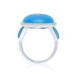 .51ct Diamond and Blue Topaz 18k White Gold Ring