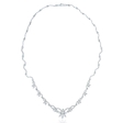 3.04ct Diamond 18k White Gold Flower Necklace