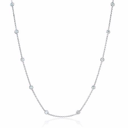 96ct Diamonds by the Yard 18k White Gold Necklace