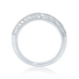.40ct Diamond Antique Style 18k White Gold Knife-Edge Wedding Band Ring