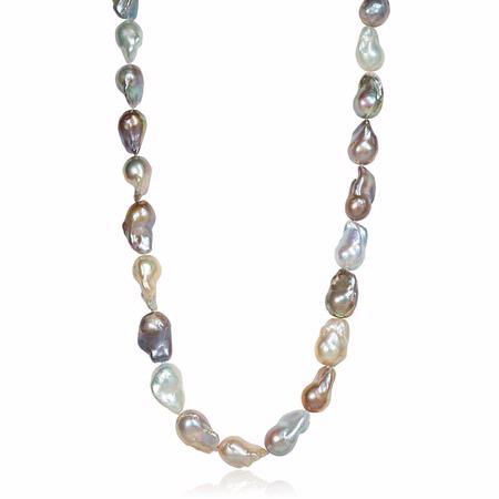 Multi-Colored Baroque Pearl Necklace