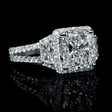 1.71ct Diamond 18k White Gold Halo Engagement Ring Setting