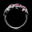 .41ct Diamond and Ruby 18k White Gold Ring