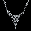 Diamond 18k White Gold Flower Necklace