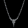 8.02ct Diamond 18k White Gold Flower Necklace