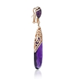 1.85ct Diamond and Purple Amethyst 18k Rose Gold Dangle Earrings