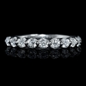 Diamond .64 Carat 18k White Gold Wedding Band Ring