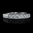 .58ct Diamond Antique Style 18k White Gold Wedding Band Ring