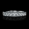 Diamond Antique Style 18k White Gold Wedding Band Ring