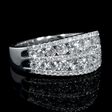 1.78ct Diamond 18k White Gold Five Row Ring