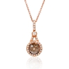 Le Vian Chocolate Diamond 14k Strawberry Gold Pendant Necklace