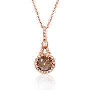 Le Vian Chocolate Diamond 14k Strawberry Gold Pendant Necklace