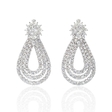 15.68ct Diamond 18k White Gold Dangle Earrings