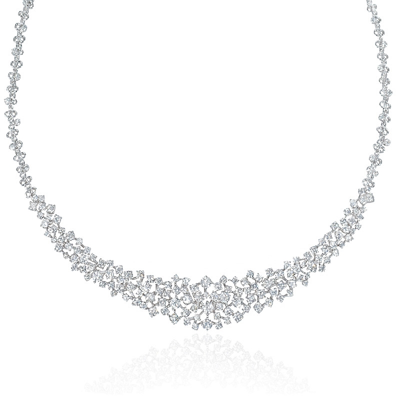 68ct Diamond 18k White Gold Necklace