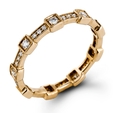 .32ct Simon G Diamond Antique Style 18k Yellow Gold Eternity Ring