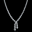 20.64ct Diamond Platinum Drop Necklace