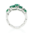 .29ct Diamond and Emerald 18k White Gold Ring