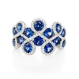 .34ct Diamond and Blue Sapphire 18k White Gold Ring