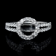 .46ct Diamond Platinum Halo Engagement Ring Setting