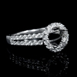 .46ct Diamond Platinum Halo Engagement Ring Setting